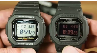 Casio  G-shock G-5600E-1 VS G-shock DW-5600MS-1