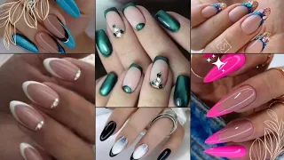 HERMOSOS DISEÑOS DE UÑAS EN FRENCH #diferentescolores