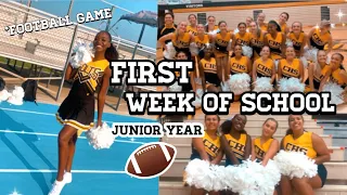 FIRST WEEK OF JUNIOR YEAR Vlog// CHEERLEADER EDITION!