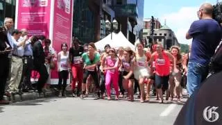 High heel race for cancer prevention