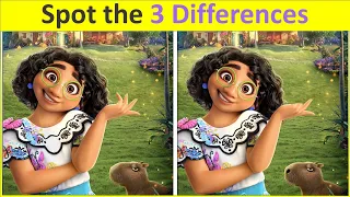 Spot 3 differences between two images | Encanto | Pictures puzzle number 095 #mirabel #madrigal