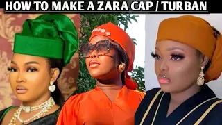 How to make Zara cap | How to make Turban | How to Cut and Sew | Fascinator | headgear | gele | diy