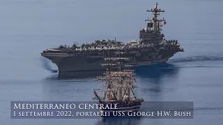 La portaerei Usa alla Vespucci:"Siete la nave più bella del mondo"