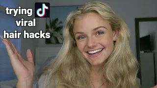 Trying viral TikTok hairstyle hacks