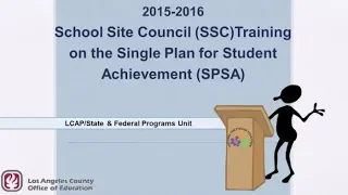 School Site Council:  Single Plan for Student Achievement