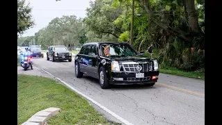 President Donald Trump FULL Motorcade 2018 Tampa (7-31-18)