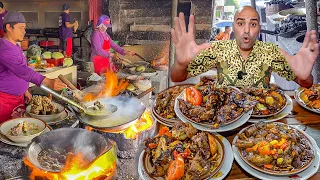 $5.20 Indonesian VILLAGE BBQ - Indonesian Street food in Solo, Indonesia
