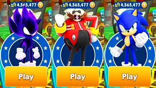 Sonic Dash - Sonic vs Eggman vs Dark Sonic vs All Bosses Zazz Eggman All Characters Unlocked