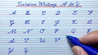 Cursive writing a to z | Capital letters ABCD | Cursive letters ABCD | Cursive handwriting practice