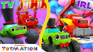 Blaze Toy Digs Through Cotton Candy! | Blaze and the Monster Machines Toys | Toymation