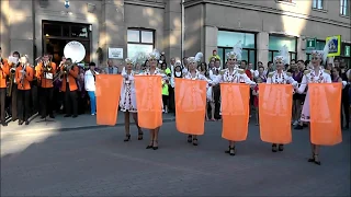 Tautas Kadriļa Dobelē - Majorettes Latvia - Pūtēju orķestris Talsi