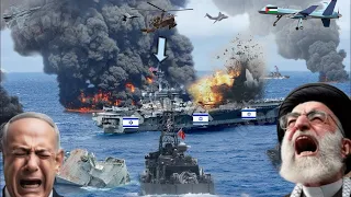 ONCE AGAIN! Israeli Navy Aircraft Carrier Badly Destroyed by Iranian Drones Fighter Jets -GTA-5