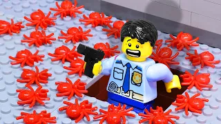 POISON SPIDERS and SNAKES Invade Prison - LEGO Police Prison Break