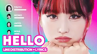 TWICE - HELLO (Line Distribution + Lyrics Karaoke) PATREON REQUESTED