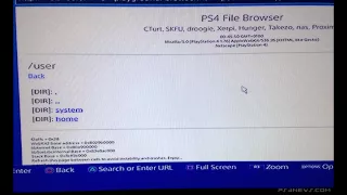 Взлом PS4 WebKit файловый браузер