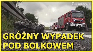 JAWOR. Groźny wypadek pod Bolkowem, cztery osoby ranne