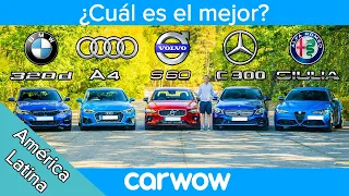 BMW Serie 3 vs Audi A4 vs Mercedes Clase C vs Volvo S60 vs Alfa Giulia – ¿Cuál es el MEJOR?