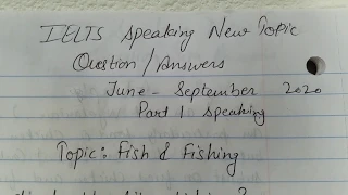FISH & FISHING Current Speaking Topic  part 2 | Academic | General Idp & BC