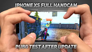 iPhone XS PUBG Mobile NEW HANDCAM Gameplay 🔥 | PUBG/BGMI HOT DROP TEST after update 😍