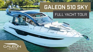 2023 Galeon 510 Skydeck | New Yacht Tour | Sporty Flybridge with Hardtop | Available in UK