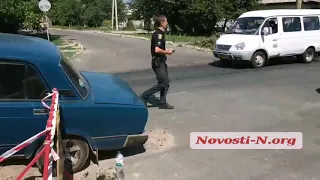 В Николаеве пьяный водитель на «Жигулях» едва не влетел в яму, вырытую для ремонта коммуникаций