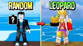 Trading a RANDOM Fruit To LEOPARD in ONE VIDEO! (Blox Fruits)