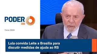 Lula convida Leite a Brasília para discutir medidas de ajuda ao RS