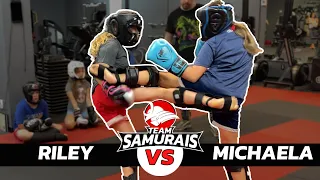 Riley vs Michaela Sparring Match of the Week 10/12/23 Team Samurais Kickboxing St. Louis