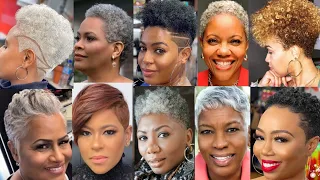 65 Elegant & Youthful Short Hairstyles/Haircuts For Older Black Women 2023 | Somto Starr