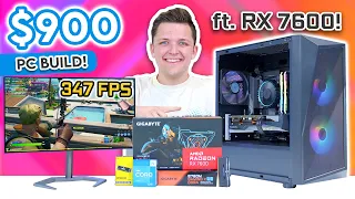 Sub $900 RX 7600 Gaming PC Build! 😄 [Testing AMD's Latest GPU in 15+ Titles!]