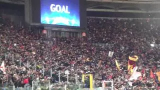 Francesco Totti goal and CRUVA SUD/AS Roma vs Bayern Munich 11/24/2010 @stadio olimpico roma