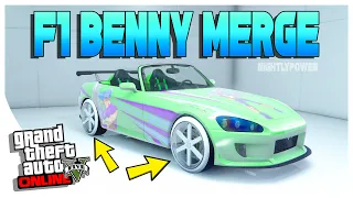 GTA 5 SOLO CAR TO CAR MERGE GLITCH WORKING F1 BENNY SERVICE CAR MERGE (XBOX ONE PS4)