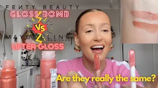 Fenty Beauty Gloss Bomb VS Maybelline Lifter Gloss | Are they really the same?