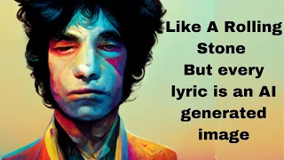 Like A Rolling Stone - But every lyric is an AI generated image