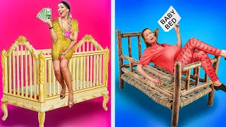 ¡Embarazada Rica vs Embarazada Pobre vs Embarazada Giga Rica! Momentos Divertidos Del Embarazo DIY
