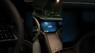 The Active Ambient Lighting in the 2022 Mercedes-Benz EQS 450+ is Nuts #shorts
