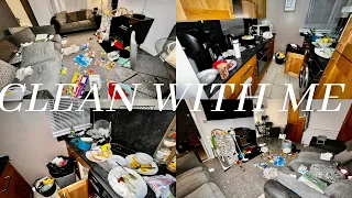 NIGHTTIME CLEAN WITH ME-HUGE MESS + SOME CLEANING MOTIVATION