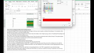 Conditional RAG (Red, Amber, Green) Formatting in Excel based on Date