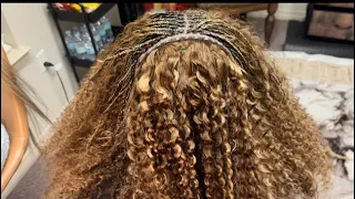 Micro braids with sew in back (Human hair)