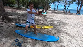 Обучение серфингу детей у Сергея Мысовского - тренировка с Феликсом (13 лет).