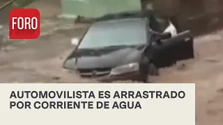 Corriente de agua arrastra a un automovilista en Sonora - Las Noticias
