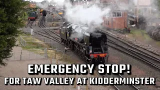 EMERGENCY STOP! for Taw Valley at Kidderminster Town | Severn Valley Railway inc. Diesel depot