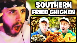 Brits try REAL Southern Fried Chicken for the first time Reaction!