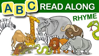 Alphabet Read Along Rhyme, Colourful Animals. #ABCsForKids#AlphabetFun#LearningABCs