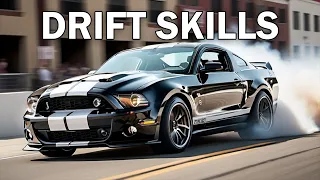 Insane Drift Skills: Black Shelby Mustang Tears Up the Track!