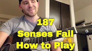 How to play 187 on guitar by Senses Fail | Guitar Lesson | Tutorial