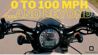 0 - 100 MPH Acceleration Test - Indian Scout Bobber #topspeed