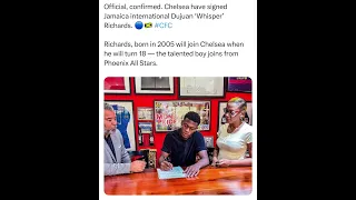 Official, confirmed. Chelsea have signed Jamaica international Dujuan 'Whisper Richards.