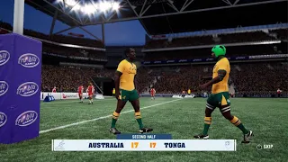 Rugby Challenge 4 - Wallabies vs Tonga - Vunivalu puts Wallabies and Tonga at 17 All in close Test