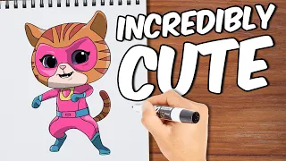 How to draw Ginny from Disney Junior's Superkitties